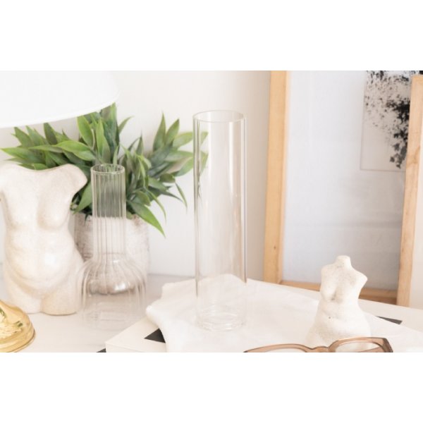 Florero vidrio tubo 20*5 9238