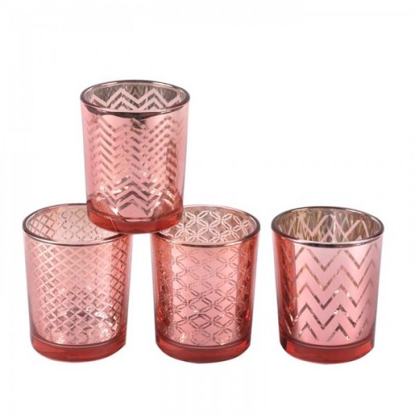 Porta vela rose c/u
