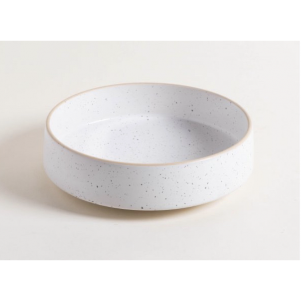 Ensaladera blanca dots c/borde natural 25cm 1517-1592 PROMO 