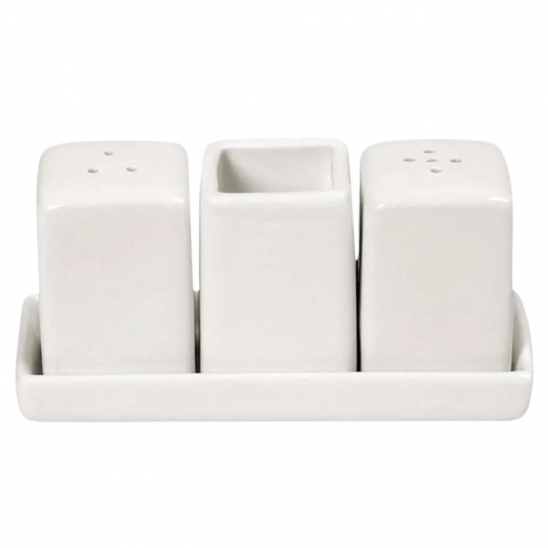 Set condimentero cuadrado x3