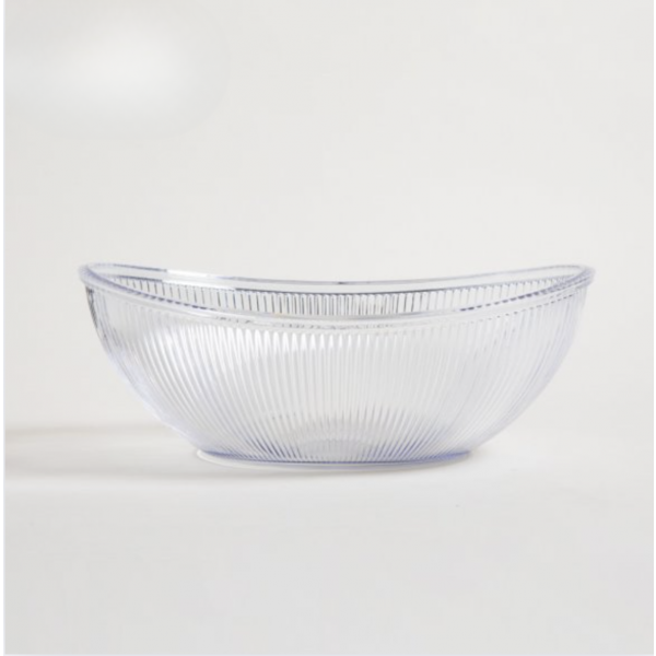 Ensaladera acrilico transparente oval 3300 ml 129