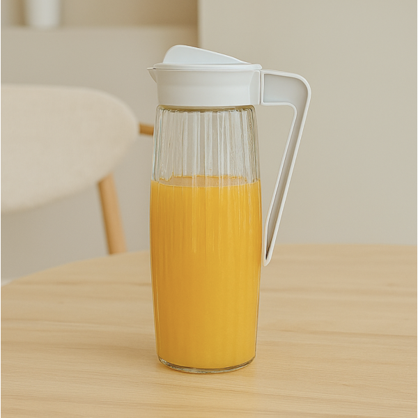 Jarra vidrio rayas 1600 ml
