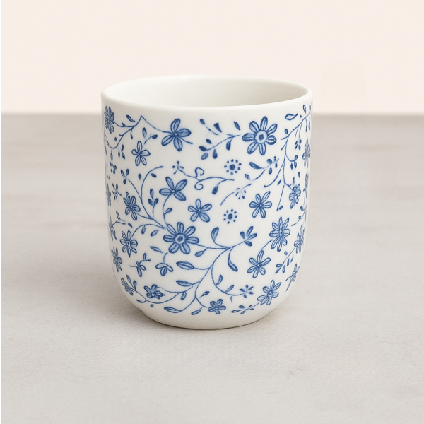 Cuenco flores azules 