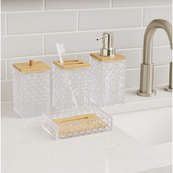 set de baño 4 pzas  BA3008 blanco