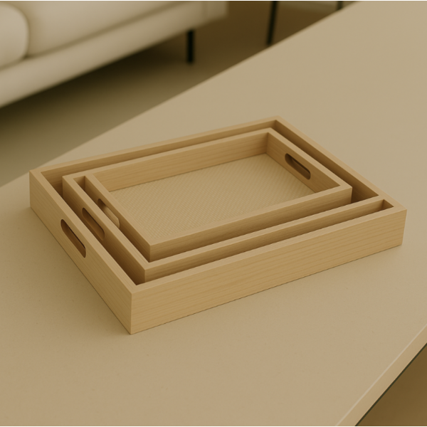 Bandejas altas natural x3