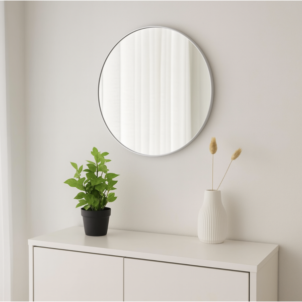 Espejo circular 60 cm blanco 6360 