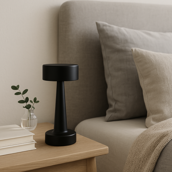 Velador Led 9*9*21 negro 1033