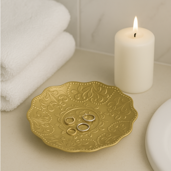 Centro de mesa 19.5 dorado 3321