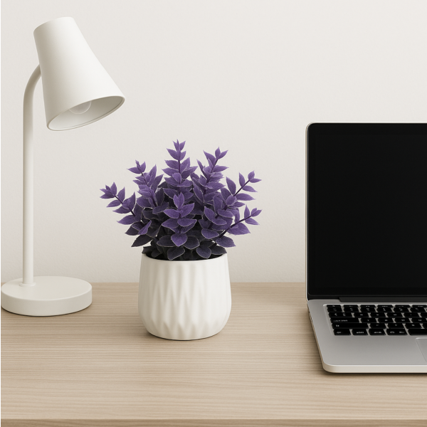 Planta artificial flores violetas 17*9 1176