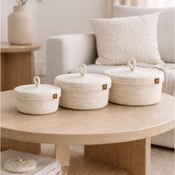 Cesta con tapa nordica chico 16*8