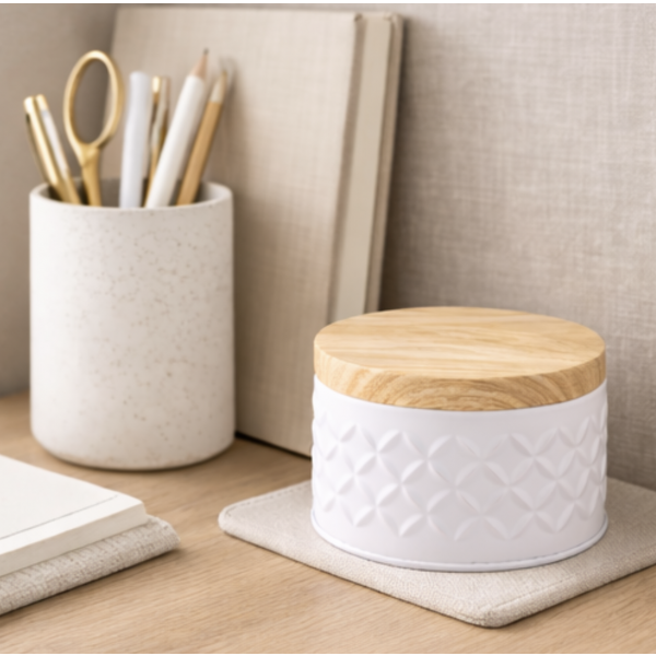 Lata Lulet redonda 10*6 blanca