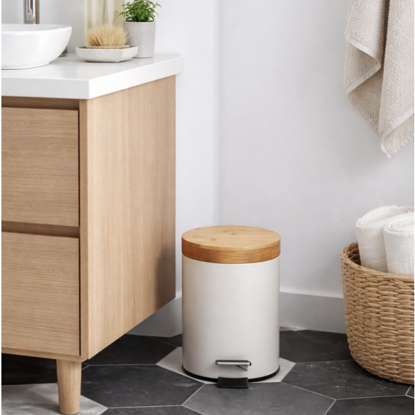 Cesto a pedal blanco 3 litros 103