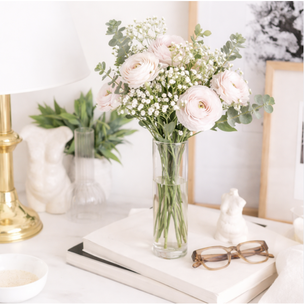 Florero vidrio cilindrico 25*4.5 9236