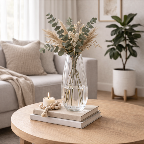 Florero de vidrio 25*8.5 8686