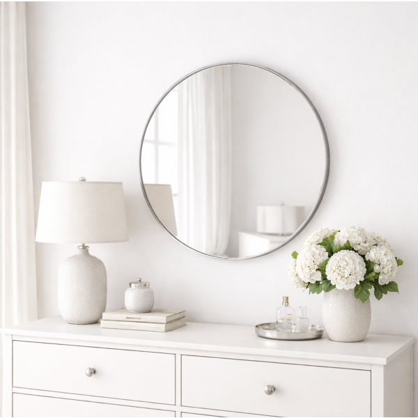 Espejo circular 60' 6360 plateado 