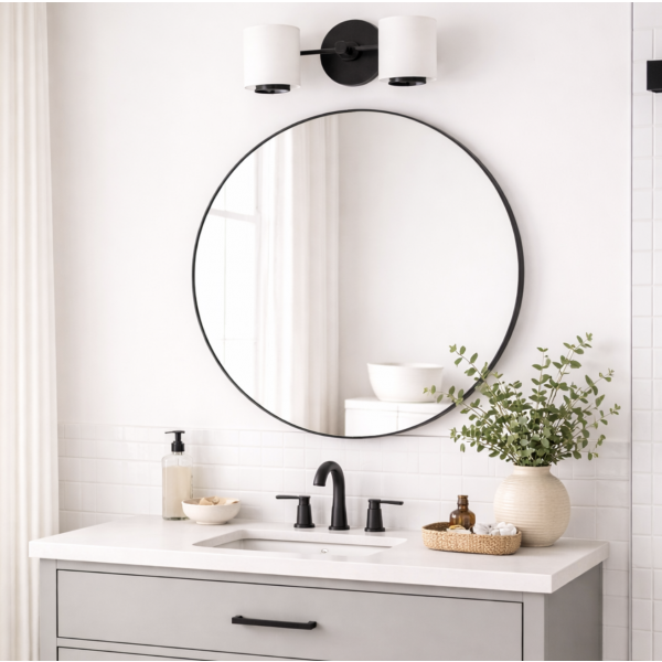 Espejo circular 70' 6370 negro