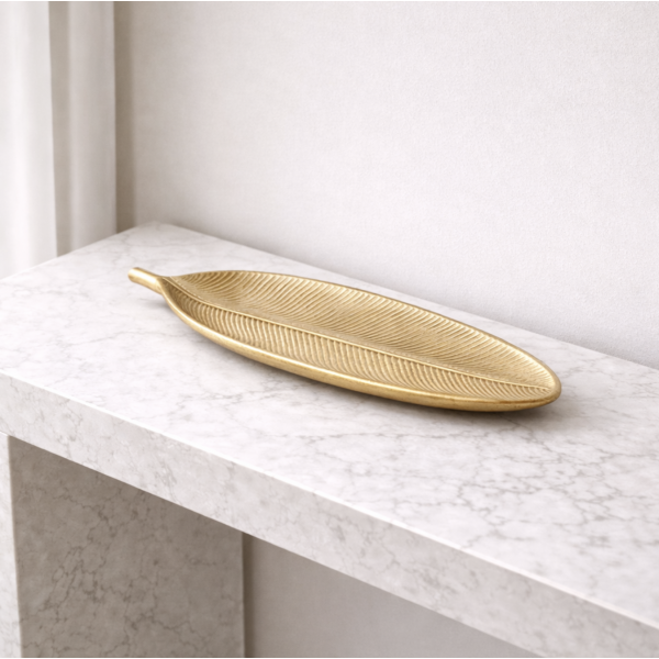 Centro de mesa hoja 40*14,5 dorado 4195 