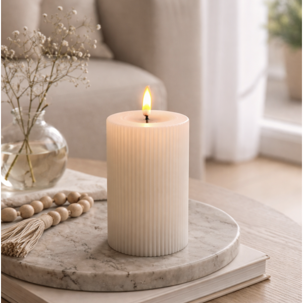 Vela de parafina LED 7.5*10 1401 marfil