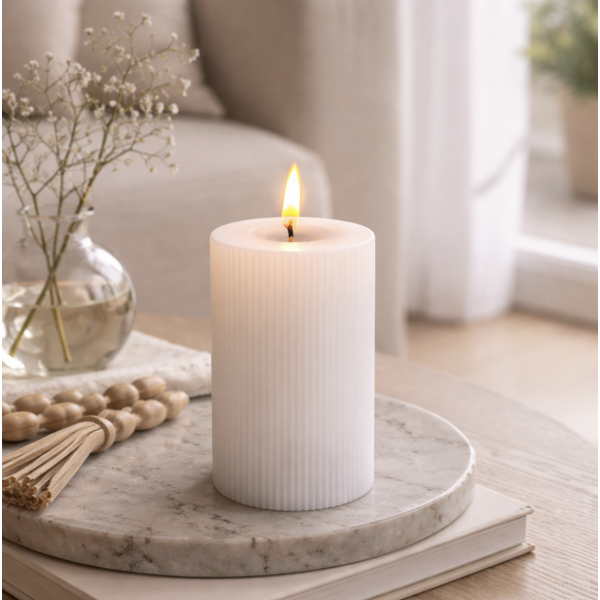 Vela de parafina LED 7.5*10 1401 Blanca