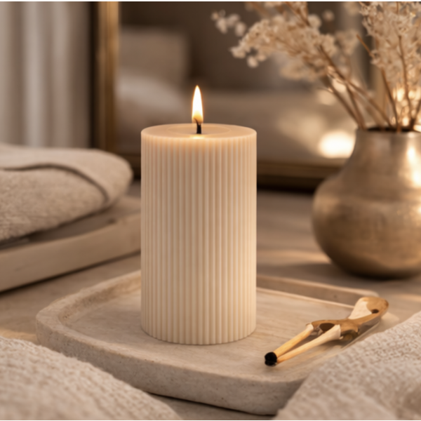 Vela de parafina LED 7.5*12.5 1402 marfil 