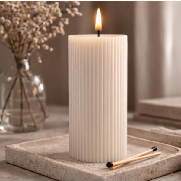 Vela de parafina LED 7.5*15 1403 blanca