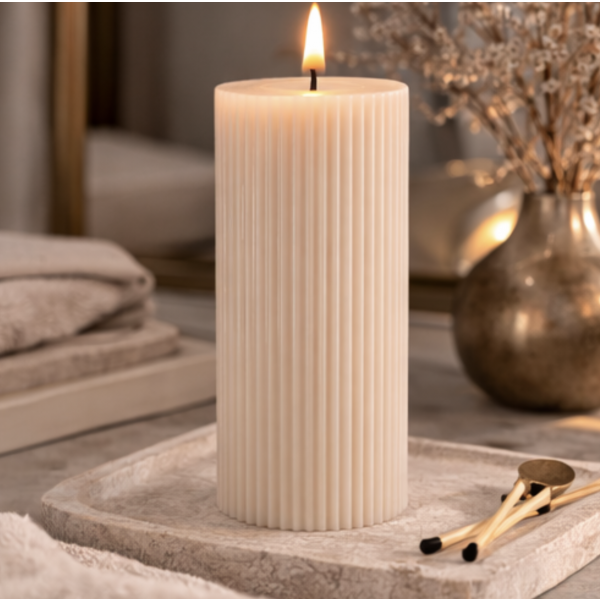 Vela de parafina LED 7.5*15 1403 marfil