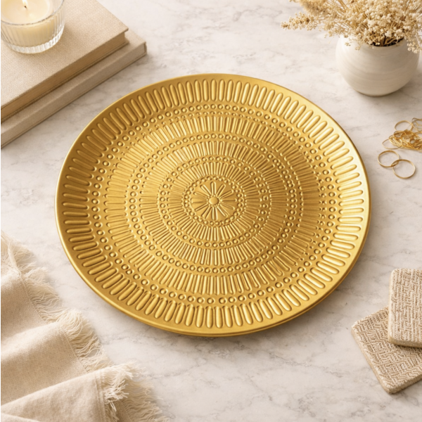  Centro de mesa circular 30' dorado 4249 