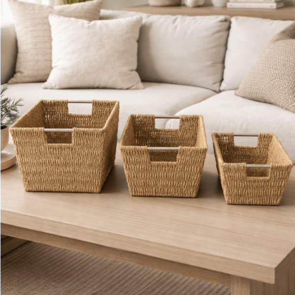 Contenedores con manija set x3 seagrass