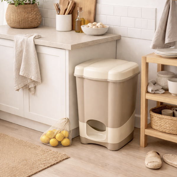 Cesto a pedal 22 lts tierra