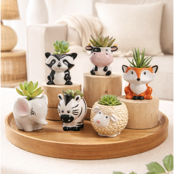 Planta artificial suculenta animales 4180