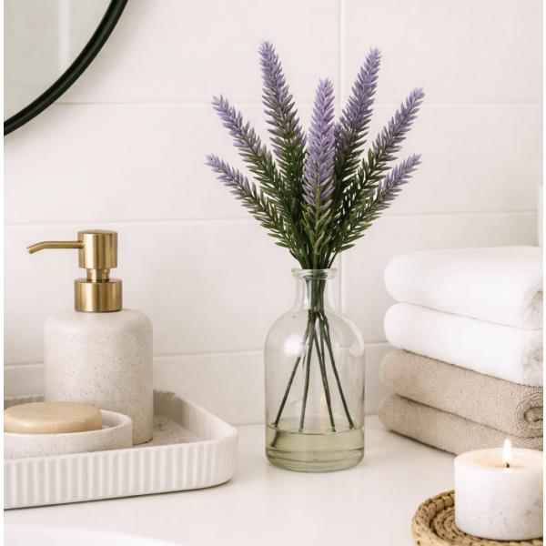 Planta botella flores incluidas 6,5*6,5*26 7071