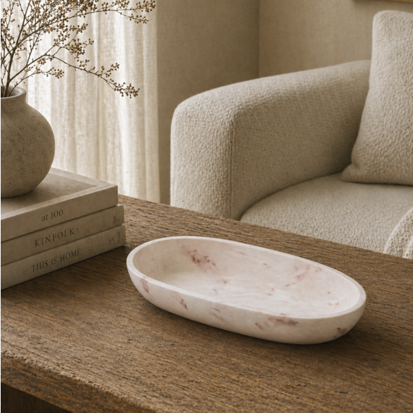 Bandeja oval concreto 22*9 109 rosa