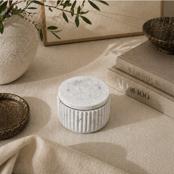 Potiche con tapa concreto 10*6 gris 131