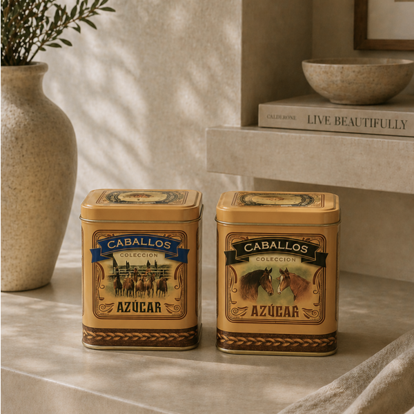 Lata azucar baja vertedora caballos
