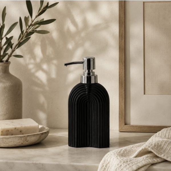 Dispenser de jabon minimal negro 0280