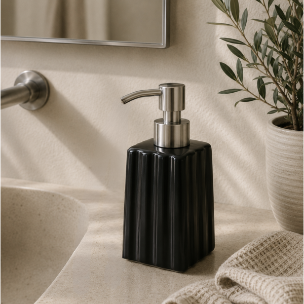 Dispenser de jabon negro 7372