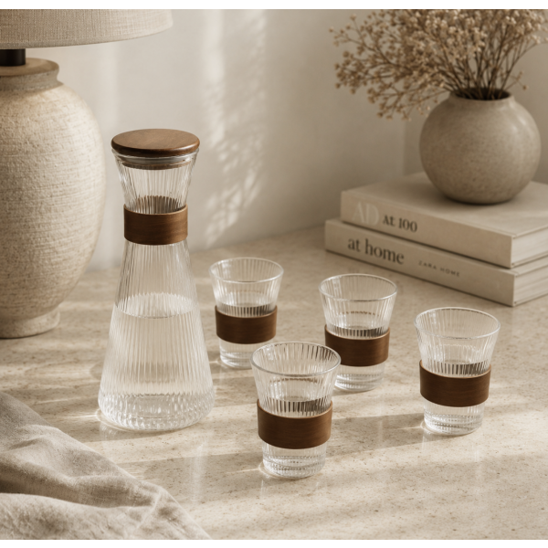 Jarra con vasos set x5 1654