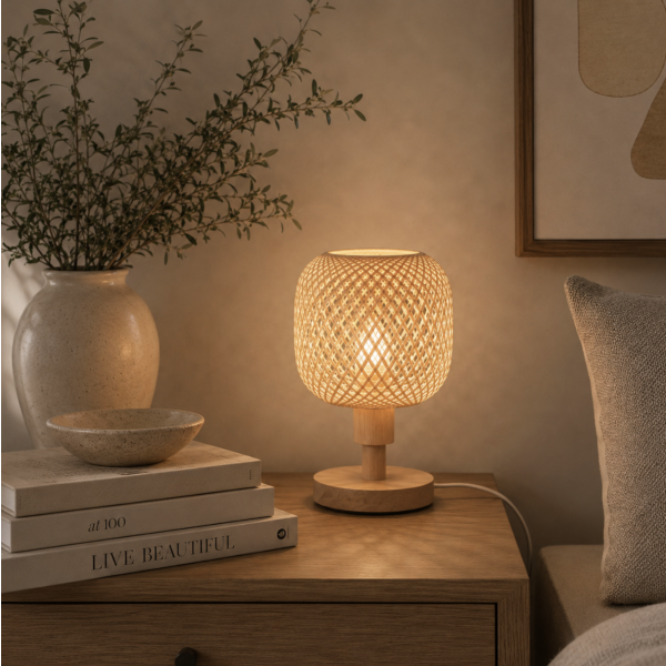 Lampara rattan 28 cm 3966