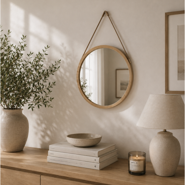 Espejo diseño bambu 38 cm B380