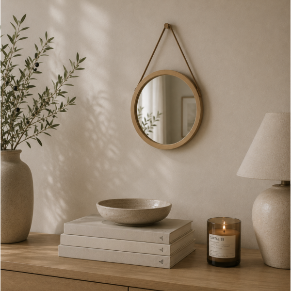 Espejo diseño bambu 30 cm B300