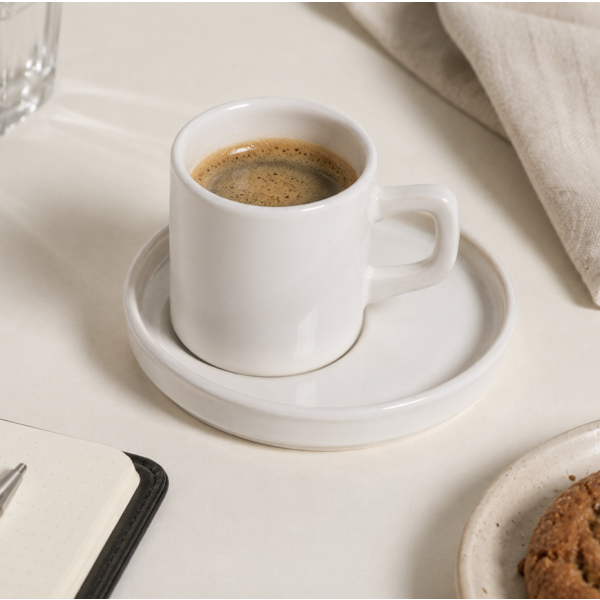 Taza con plato crema 110 ml 1609/0304 PROMO 