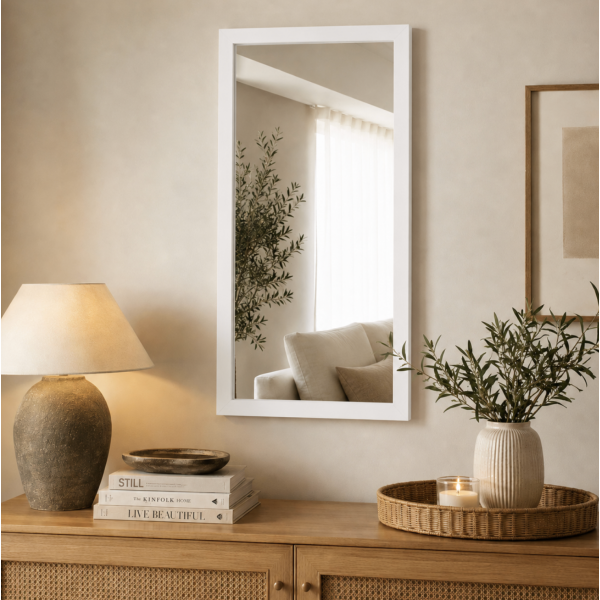 Espejo rectangular clasico 30*60 3118-36 blanco