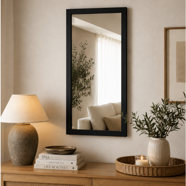 Espejo rectangular clasico 30*60 3118-36 negro
