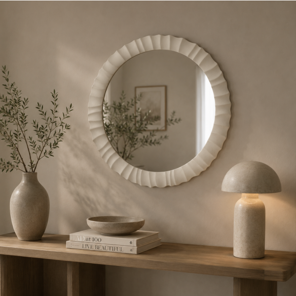 Espejo relieve 40 1803 blanco