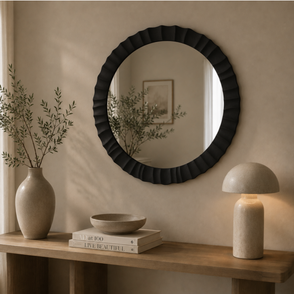 Espejo relieve 40 1803 negro 