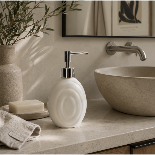 Dispenser ceramica blanco 0349