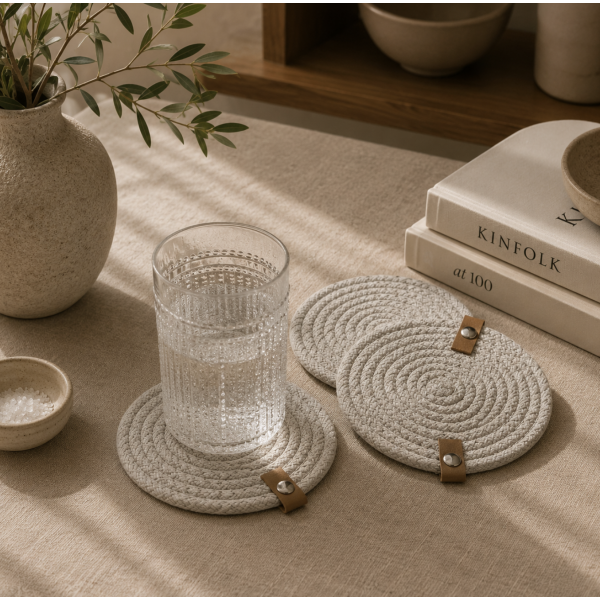 Posa vaso nordico gris clarito