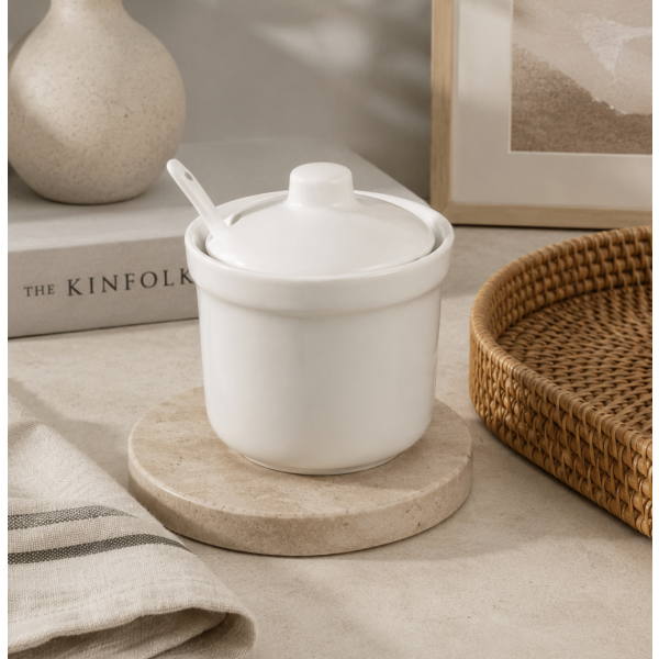 Azucarera de ceramica con cuchara 10*7 1511