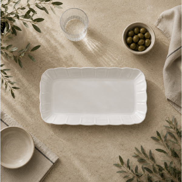 Bandeja ceramica bordes 31*16 1683