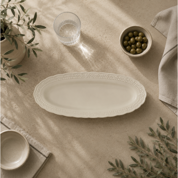Bandeja ceramica bordes 36*21* 5 1817